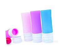 Mikinona contenedores de viaje vacío botellas de cosméticos travel tripe morat botellas de viaje champú botellas de silicona botellas de liquido para viajar crema envase Botella de silicona