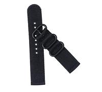 Mikinona Correa De Nailon De Correa De Reloj De Nailon Resistente De Dos Articulaciones Para Reemplazo De Reloj Completamente Negra Para Uso Diario y Deportivo