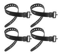 Mikinona Correas de Sujeción Ajustables para Equipaje 4 Piezas Negras Largas, Bridas Reutilizables de Alta Resistencia para Organización de Cables, Embalaje de Viaje y Uso