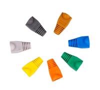Mikinona Cubierta Protectora para Conector Rj45 Botas De Cable De Red para Cables 0,6-0,65 Mm, 100 Piezas De Plástico Multicolor para Usuarios Profesionales, Uso Redes Ethernet, Resistente y Seguro