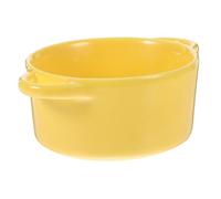 Mikinona Cuenco de Cerámica Doble Asa para Sopa y Postre, Fácil de Limpiar, Tecnología de Molde Integral, Adecuado para Restaurante
