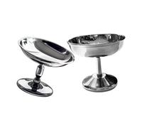 Mikinona Cuencos de postre de acero inoxidable, 2 unidades, multifuncionales, para ensaladas, frutas y aperitivos, ideales para fiestas y bodas, utensilios de cocina reutilizables