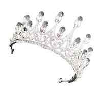Mikinona De Gemas De Imitación De Novia Elegante Tiara De Boda Incrustaciones De Gemas De Imitación Para Ceremonias De Bodas y Fiestas De Princesa