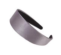 Mikinona Diadema Ancha de Satén 2 Pcs Banda Cabello Elegante y Creativa Accesorios para Mujeres y Niñas Color Gris para Fiestas y Celebraciones