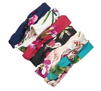 Mikinona Diadema Cruzada Floral 6 Piezas para Mujer Accesorios de Cabello Tocado Diadema Elástica para Limpieza Facial y