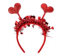 Mikinona Diadema de Corazón Rosa Fina para Mujer, Accesorio de Disfraz de Cupido para San Valentín, Diadema Cabello en Fiestas, Bodas y Sesiones Fotográficas, Accesorio Romántico