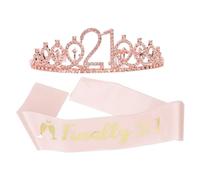 Mikinona Diadema De Cristal Para Cumpleaños Conjunto De Tiara De Faja Para Despedida De Soltera y Decoración De Fiesta
