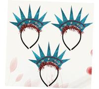 Mikinona Diadema Tocado para Fiesta 3 Piezas Tamaño Único Diseño Estatua Libertad Accesorios para Cabello Mujer Uso en Celebraciones y Disfraces