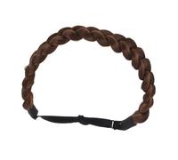 Mikinona Diadema Trenzada Postiza Ajustable para Mujer Banda de Pelo Sintético de Alta Temperatura Accesorio Suave y Cómodo para Volumen y Estilo cualquier Evento