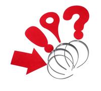 Mikinona Diademas Cabello Símbolos Creativos 4 Piezas Tamaño Único Accesorios Festivos para Mujeres Carnaval Halloween San Valentín Flechas Signos de Exclamación E Interrogación Acolchadas