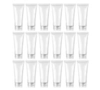 Mikinona Diseño Ligero de 20ml de Plástico Blanco 30 Botellas Exprimibles Protección contra Fugas para Loción y Limpiador Facial para Uso Diario y Viajes