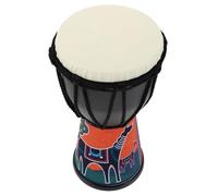 Mikinona Djembe Infantil Piel de Cabra Diseño Jirafa Tambor de Mano Africano para Educación Musical Temprana para Actividades de Ritmo y Coordinación