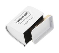 Mikinona Estuche Metálico Blanco Para Guardar Cuchillas De Afeitar, Caja Para Desechar Virutas, Contenedor Portátil De Hojalata Gran Capacidad, Cierre Hermético Para Uso Personal y Accesorios Pequeños