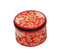 Mikinona Estuche para Cuenco Tibetano de Algodón Amarillo Bordado Artesanal, Funda Duradera y Flexible Que También Funciona como Tapete para Meditación y Almacenamiento Color Aleatorio