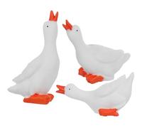 Mikinona Figuras de Ganso en Miniatura de Resina, Set de 12 Piezas (A, B, C X 4), Decoración Pequeña para Mesa, Adorno Decorativo para Habitación y Fotografía, Juguete Coleccionable