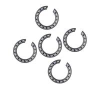 Mikinona Golpeadores de Pvc Autoadhesivos para Guitarra Acústica y Eléctrica, Protector Circular Clásico Negro Fácil de Instalar, Pack de 5 Unidades Adecuado como Obsequio