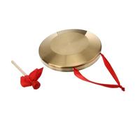 Mikinona Gong de Mano de Cobre con Martillo y Ergonómica Instrumento de Percusión Portátil Rojo para Celebraciones Inauguraciones y Oficina