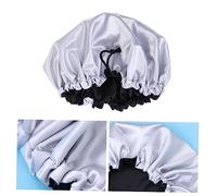Mikinona Gorro de Dormir para Mujer de Doble Capa Cordón Sombrero de Satén para Mantener el Cabello Su Lugar Tamaño Único para y