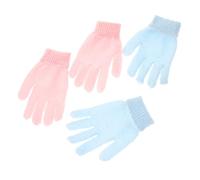 Mikinona Guantes de Ducha Exfoliantes para La Espalda Juego de 2 Pares de Guantes Exfoliantes Corporales para Hombres Y Mujeres