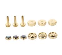 Mikinona Hebillas De Botón De Pistón Para Pequeñas En Color Dorado, Accesorios De Botón a Presión Compatibles Para Instrumentos De Latón, Práctico Para y Reparación