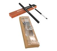 Mikinona Herramientas Para Forma La Incluye Lápiz Para Plantilla De y Cepillo Para Bigote Kit Profesional Para Cuidado y Bigote