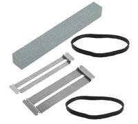 Mikinona Herramientas para Reparación de Guitarra Protector de Diapasón Piedra de Lijado Profesional con Bandas de Goma Kit para Mantenimiento y Restauración de Trastes Guitarras Eléctricas