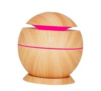 Mikinona Humidificador USB Mini Difusor de Aire para Oficina y Mesa Diseño Ligero de Madera Apagado Automático y Silencioso para Hogar y Trabajo