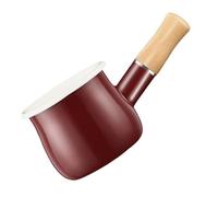 Mikinona Jarra de Leche Esmalte con Asa y para Café y Crema Cacerola Pequeña Multifuncional para Cocinar Leche y Verduras Diseño Portátil y de Limpiar