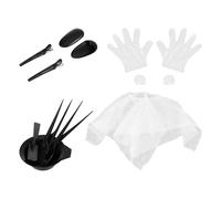 Mikinona Juego de 11 Piezas para Teñir el Cabello Guantes Desechables para Ducha Gorro y Cuenco Plástico para Tinte Kit Profesional y Doméstico para Coloración Fácil y Práctica