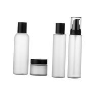 Mikinona Juego de 4 Botellas de Cosméticos de Plástico PET Envases de Viaje 100Ml y Prácticas sin para Maquillaje y Sellado
