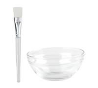 Mikinona Juego de Cuencos para Mascarilla Facial y Cepillos Aplicadores Transparentes 12 Piezas Tamaño Pequeño Reutilizables para Cuidado Facial en Viajes y Uso Doméstico