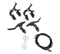 Mikinona Juego de Frenos Hidráulicos para Bicicleta de Montaña, Palanca de Aleación de Aluminio, Freno de Disco Delantero Negro, Kit Completo Cables Ajustables para Ciclismo Todoterreno