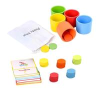 Mikinona Juguete de Clasificación de Colores para Interactivo de Tazas para Estimular la Cognición Memoria y Habilidades de Ordenación para Bebés y Aulas Montessori