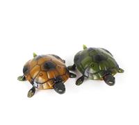 Mikinona Juguete Eléctrico de Tortuga a Control Remoto Verde Simulación Realista 3 Canales de Movimiento Plástico Duradero Irrompible sin Batería Adecuado para Educación Temprana y