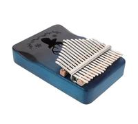 Mikinona Kalimba Teclas Piano de Pulgar Madera Sólida Diseño Azul Degradado Instrumento Folk Portátil para Principiantes Técnica Doble Dedo Colección y Meditación