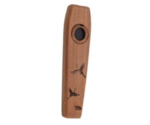 Mikinona Kazoo de Madera Maciza Profesional Instrumento Musical de Viento Compacto Fácil de Tocar para Adultos y Acompañamiento para Guitarra y Ukelele Sonido Natural Duradero