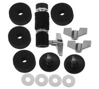 Mikinona Kit de Embrague para Platillos Batería 13 Piezas, Almohadillas de Fieltro y Accesorios de Reemplazo Rápido para Soporte de Platillo Negro