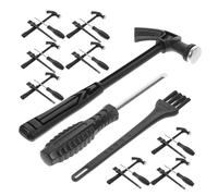 Mikinona Kit de Excavación 9 Piezas, Incluye Martillo, Cincel y Cepillo Pequeño, Herramientas de Juguete para Arqueología, Tamaño Grande, Adecuado para Aprender y Jugar en Casa o Escuela