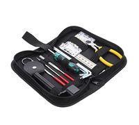 Mikinona Kit De Herramientas Profesionales Para Reparación y Limpieza De Guitarra 18 Piezas Estuche Portátil, Accesorios Esenciales Para Mantenimiento De Guitarras Eléctricas y Acústicas