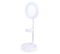 Mikinona Lámpara de Anillo LED Blanca con Soporte Ajustable para Teléfono Luz de Maquillaje y Escritorio Multifuncional para Fotografía y Vídeo Compatible con Dc500 Adecuado para