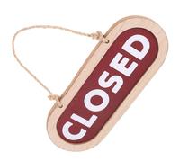 Mikinona Letrero de Tienda Abierto y Cerrado de Madera Doble Cara, Cartel Colgante Rústico para Puerta, Señal de Negocio Reversible para Cafetería y Restaurante