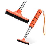 Mikinona Limpiacristales para Coche Ajustable Rasqueta Extensible de Acero Inoxidable para Parabrisas y Espejos Retrovisores Herramienta Suave y Eficaz para Limpieza de Ventanas