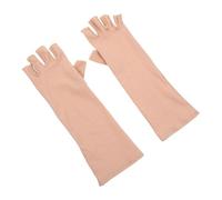 Mikinona Mangas para Brazos Protección Solar Transpirables con Dedos Cortos para Mujer Manguitos UV Ajustables para Ciclismo Senderismo y Actividades al Aire