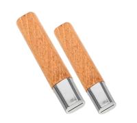 Mikinona Mango de Madera de Repuesto para Cortador de Cocina 2 Piezas Mango Ergonómico de Palo de Rosa Tamaño Pequeño y Grande Accesorio Compatible para Cuchillos Asiáticos y Chinos