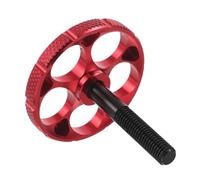 Mikinona Manillar de Bicicleta de Aleación de Aluminio Rojo Botón Giratorio de Cinco Orificios Cierre Rápido Resistente para Seguridad y Estabilidad la Conducción