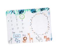 Mikinona Manta de Franela para Recién Nacido de 120X100 CM Juego de 3 Piezas Manta de Crecimiento y 2 Marcos Adecuado para Fotos Conmemorativas y Envolver Bebés