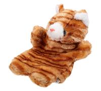 Mikinona Marioneta de Mano de Gato de Peluche 25 Cm Interactiva, Juguete Educativo para Contar Cuentos y Desarrollar Motricidad Fina, Adecuado para Juegos de rol y Comunicación