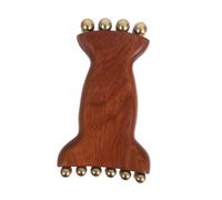 Mikinona Masajeador Facial de Sándalo con Cuentas Tón Herramienta Manual para Masaje y Esculpido de Rostro y Cuello Portátil y Ergonómico para Relajación y Cuidado