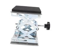 Mikinona Mesa Elevadora de Laboratorio de Acero Inoxidable Ajustable con Plataforma Tijera Manual Soporte Resistente y Regulable Altura para Trabajos Precisos Laboratorio