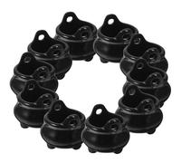 Mikinona Mini Calderos de Plástico para Halloween, 10 Piezas, Ollas en Miniatura para Decoración de Casas de Muñecas y Fiestas Temáticas, Accesorios Pequeños para Brujas y Juguetes